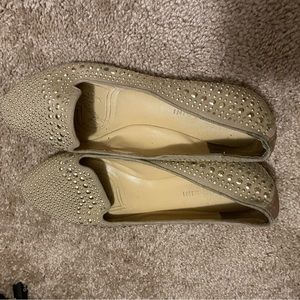 Gold Gianni Bini Beaded Flats